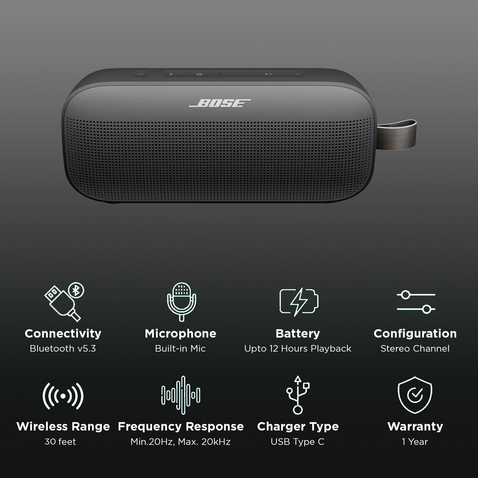 Buy BOSE SoundLink Flex (2nd Gen) Portable Bluetooth Speaker (IP67